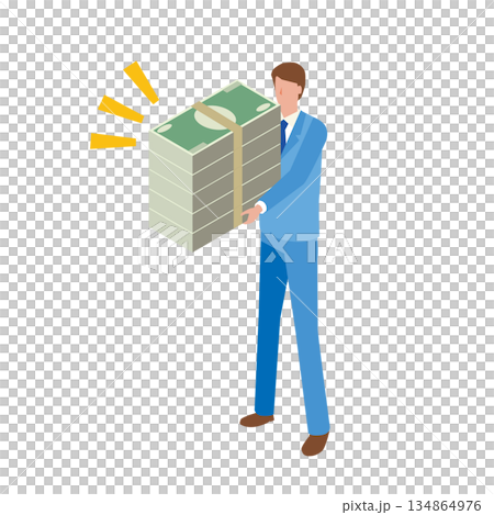 大金を持つビジネスマン 134864976