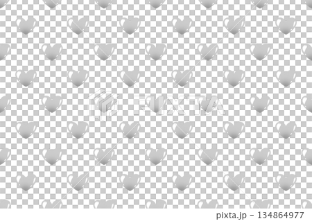 つやつやハートパターングレー 134864977