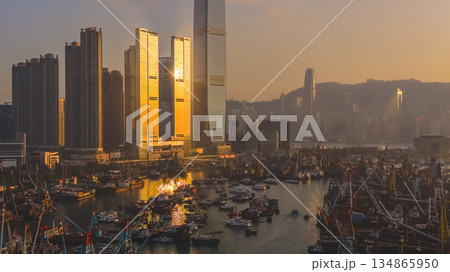 Dec 24 2025 New Yau Ma Tei Typhoon Shelter in West Kowloon Hong Kong 134865950