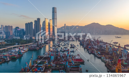 Dec 24 2025 New Yau Ma Tei Typhoon Shelter in West Kowloon Hong Kong Dec 24 2025 New Yau Ma Tei Typhoon Shelter in West Kowloon Hong Kong 134865967
