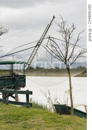 Fisherman's house on the canal, Porto Garibaldi, Ferrara, Italy 134866100