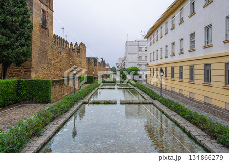 Historic Walls and Ablution Channel in Cordoba Spain. Historic Walls and Ablution Channel in Cordoba Spain. 134866279