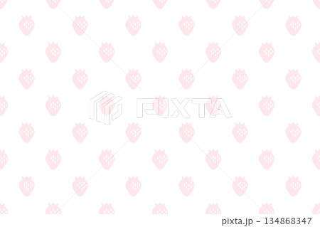 いちごパターンピンク いちごパターンピンク 134868347