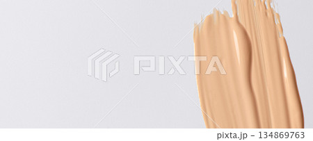 Skin foundation or makeup base. Cosmetic product. Skin foundation or makeup base. Cosmetic product. 134869763