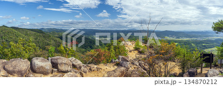 岡山 鬼ノ城 屏風折れの石垣 134870212