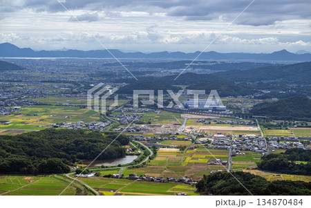 岡山 鬼ノ城から岡山平野を望む 134870484