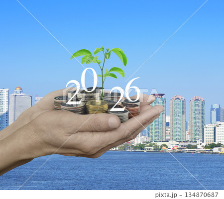 Happy new year 2026 business ecological concept 134870687