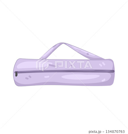 Illustration of yoga mat bag 134870763