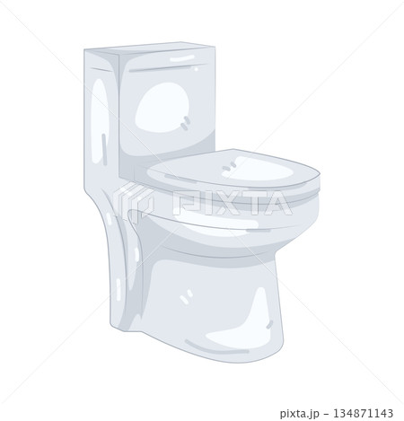 Illustration of toilet bowl Illustration of toilet bowl 134871143