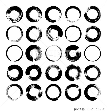 Grunge circles, brush strokes, lines, ink smudges, hand-drawn scribble shapes. Handmade sketchy marks, acrylic stains, charcoal streaks. Paint textures, dry brush effect. Vector illustration Grunge circles, brush strokes, lines, ink smudges, hand-drawn scribble shapes. Handmade sketchy marks, acrylic stains, charcoal streaks. Paint textures, dry brush effect. Vector illustration 134871364