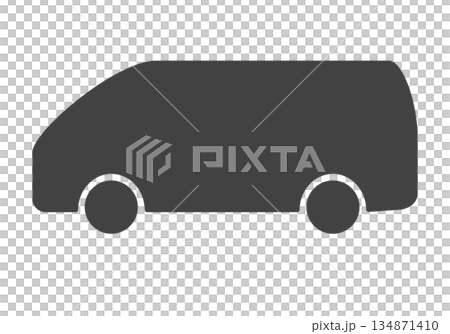 Van, wagon, commercial vehicle silhouette Van, wagon, commercial vehicle silhouette 134871410