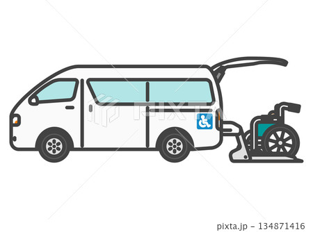 車椅子と、車椅子リフト付きバン｜福祉車両シリーズ 134871416