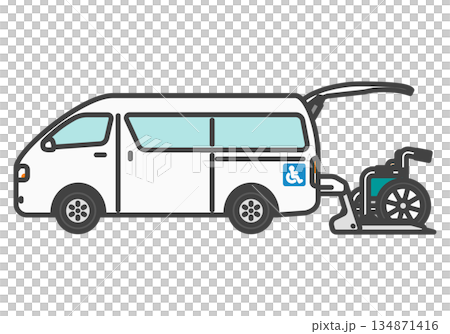 Wheelchair and wheelchair lift van | Welfare vehicle series Wheelchair and wheelchair lift van | Welfare vehicle series 134871416