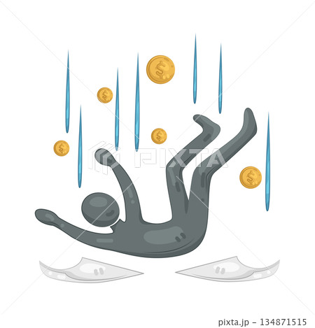 Illustration of Falling Downのイラスト素材 [134871515] - PIXTA