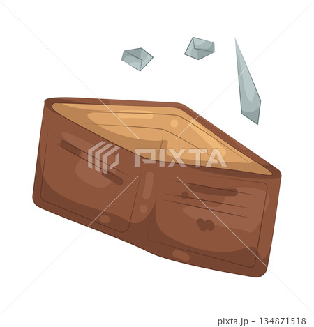 Illustration of empty wallet 134871518
