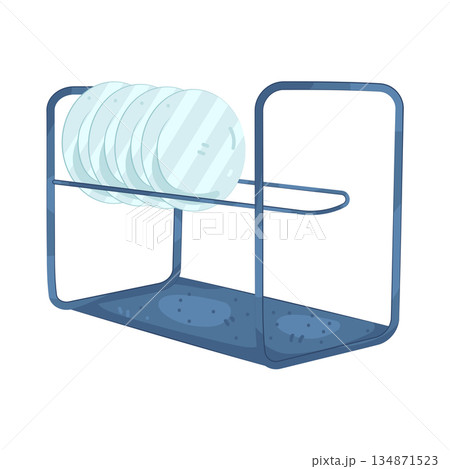 Illustration of dish rack 134871523