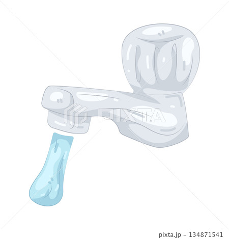 Illustration of water tap 134871541