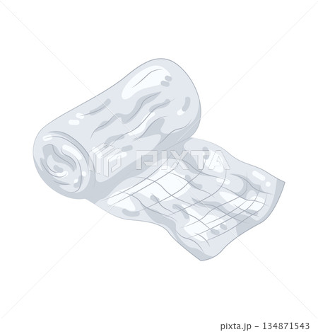 Illustration of gauze bandage roll Illustration of gauze bandage roll 134871543