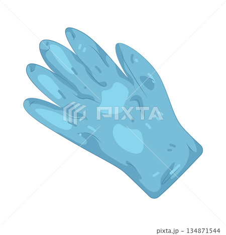 Illustration of rubber gloves  134871544