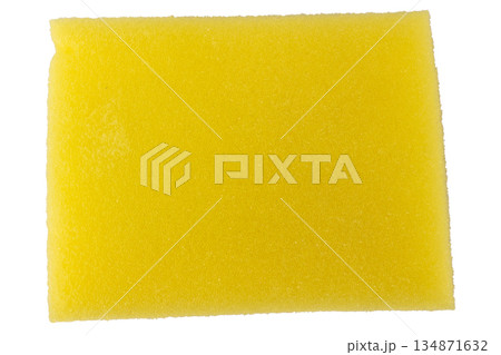 Dish scrubbing sponge isolated on white background Dish scrubbing sponge isolated on white background 134871632