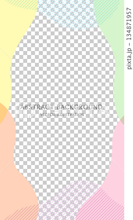 16:9 size vertical background material: Simple vector illustration composed of pastel colored abstract shapes 16:9 size vertical background material: Simple vector illustration composed of pastel colored abstract shapes 134871957