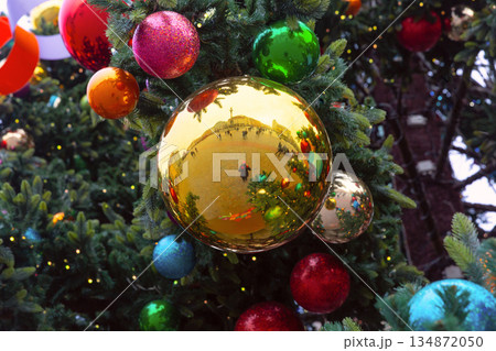 Christmas Tree Decorations in Warsaw Poland Christmas Tree Decorations in Warsaw Poland 134872050