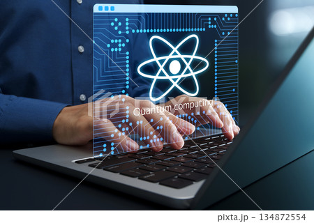 クラウド経由で量子コンピュータにアクセスする。複雑な最適化問題を解決。ノートパソコン上で量子クラウド 134872554