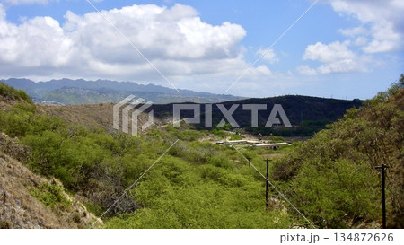 アメリカのハワイのダイヤモンドヘッドの風景 134872626