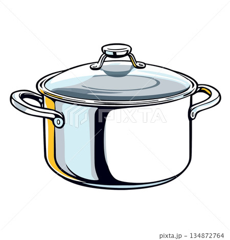 Vsai stainless steel cooking pot with glass lid 134872764