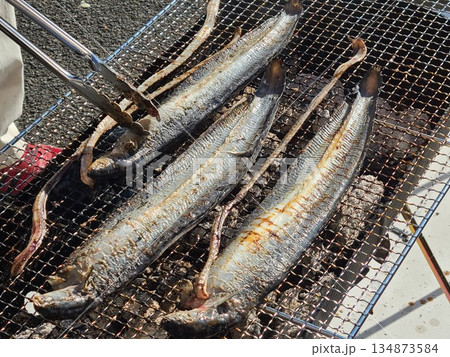 天然ウナギのかば焼き実演販売 134873584