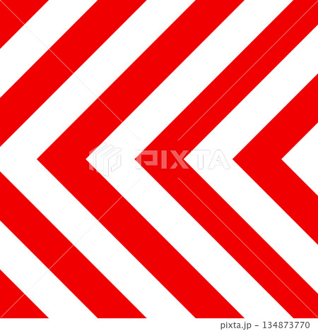 Warning sign with red and white diagonal lines. Attention, danger or caution symbol. Construction site signage, road safety notice, hazard banner, security alert shield. Vector illustration Warning sign with red and white diagonal lines. Attention, danger or caution symbol. Construction site signage, road safety notice, hazard banner, security alert shield. Vector illustration 134873770