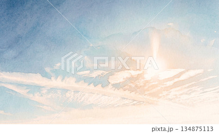 飛行機雲にさす太陽 飛行機雲にさす太陽 134875113