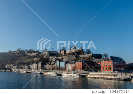 Belgium, Namur, view of the Citadel of Namur 134875114