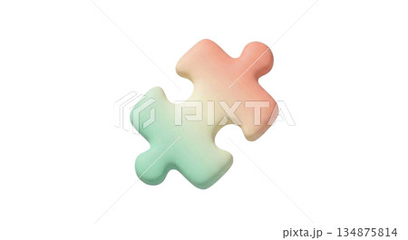 Jigsaw puzzle piece (パズルのピース) Jigsaw puzzle piece (パズルのピース) 134875814