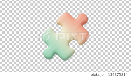 Jigsaw puzzle piece (パズルのピース) Jigsaw puzzle piece (パズルのピース) 134875814