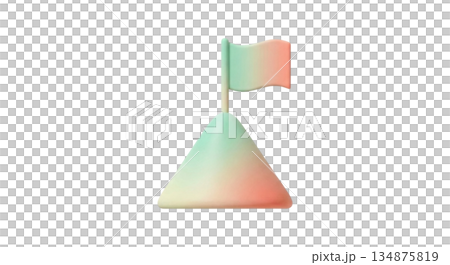 山頂上的旗幟(山頂目標旗) 山頂上的旗幟(山頂目標旗) 134875819