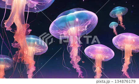 漂うクラゲ 漂うクラゲ 134876179