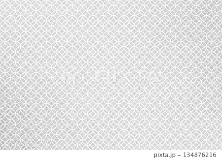 キラキラ輝く繊細な銀色の模様に七宝柄を重ねた背景画像17 134876216