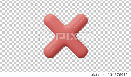 Cross mark red (赤のバツ印) 134876412