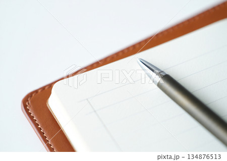 fountain pen on notebook paper 134876513