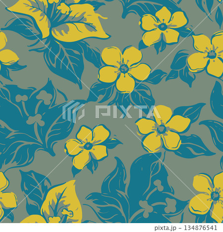 Abstract Brush Strokes Floral Seamless Pattern for fashion prints, patterns, backgrounds. Vector illustration Abstract Brush Strokes Floral Seamless Pattern for fashion prints, patterns, backgrounds. Vector illustration 134876541