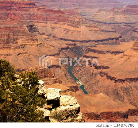 Hazy Sky Day At The Grand Canyon Arizona 134876790