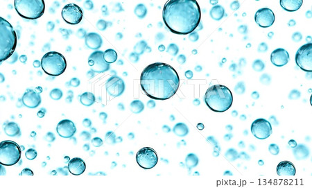 Floating Blue Water Bubbles Abstract Background Floating Blue Water Bubbles Abstract Background 134878211