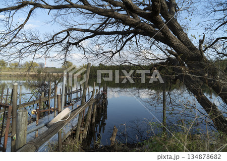 冬の矢切の渡しの風景 東京都葛飾区柴又 冬の矢切の渡しの風景 東京都葛飾区柴又 134878682