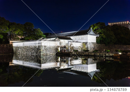 皇居　大手門　2025/26年末年始ライトアップ 134878789