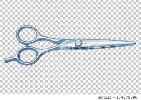 散髪用ベーシックシザー（断髪鋏）イラスト 134878890