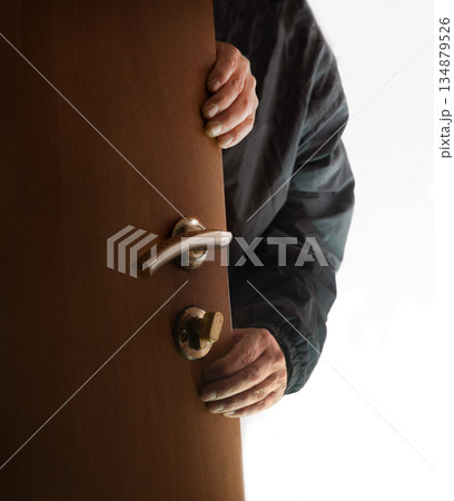 The thief opens the doors 134879526