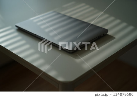 black tablet on a desk 134879590