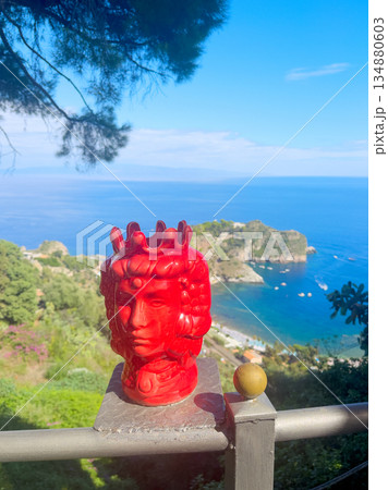 Taormina beach, Sicily Italy 134880603
