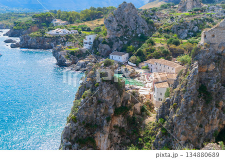 Scopello cliffs, Sicily Island, Italy Scopello cliffs, Sicily Island, Italy 134880689